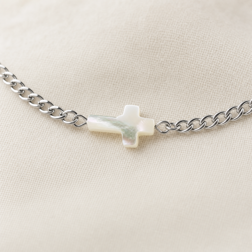 Silver Cross Connector Charm