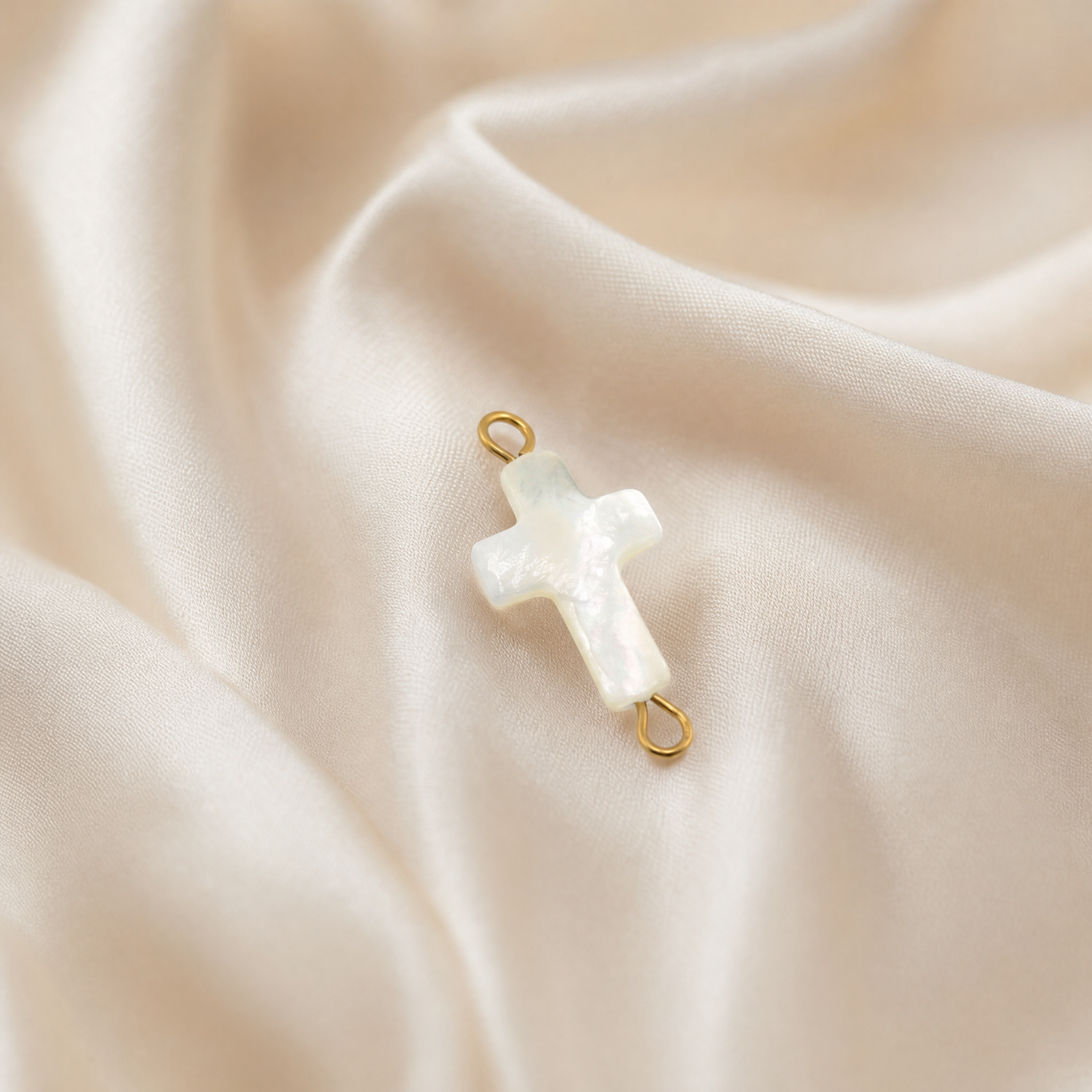 Gold Cross Connector Charm