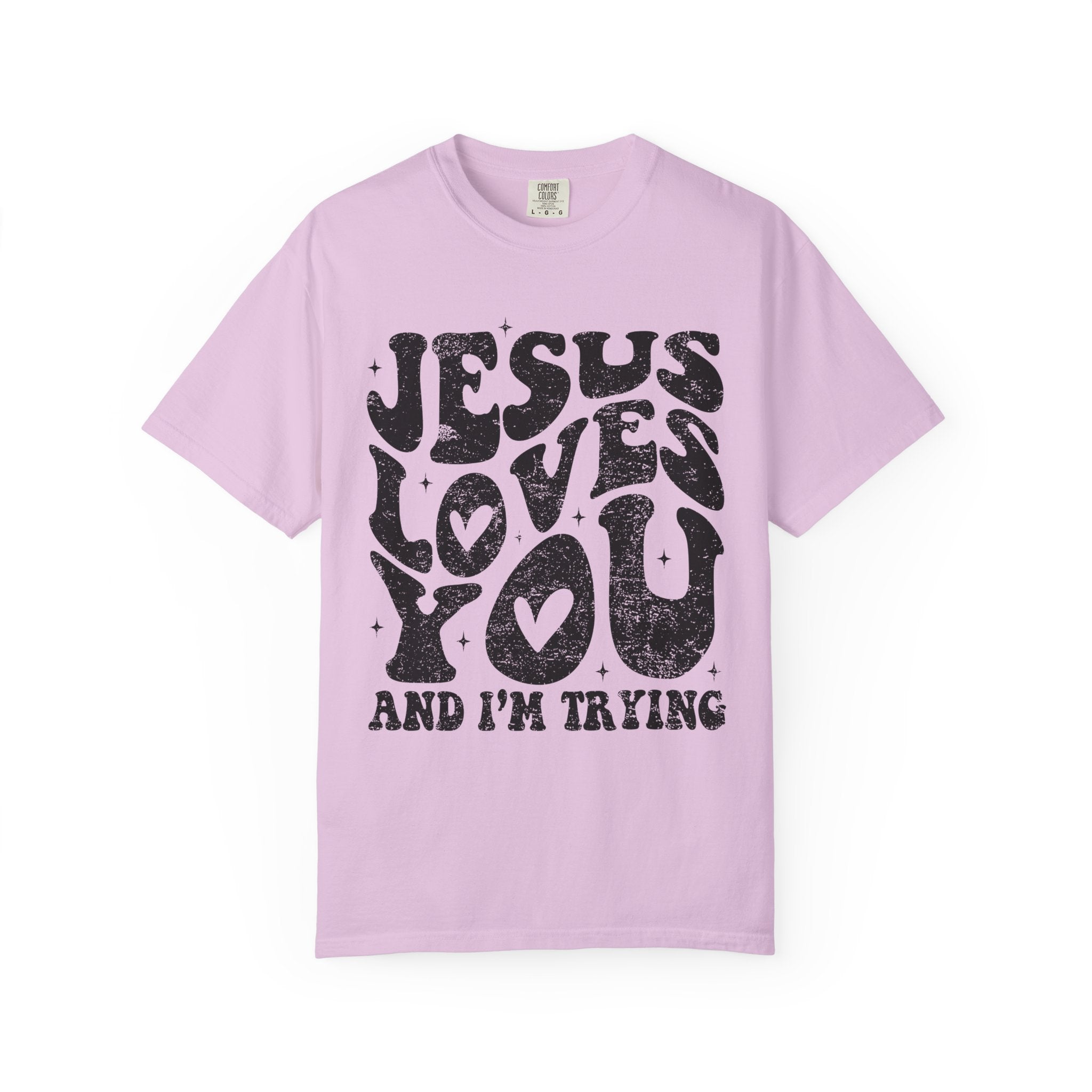 Jesus Loves You TShirt - Inspirational Faith Graphic Tee | Soft Garment Dyed Cotton