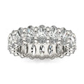 Lab Grown Diamond Ring – 4 CTW Oval Cut Diamonds | 14K White Gold Classic Eternity Band