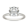 Lab Grown Diamond Ring – 2 CTW Round Solitaire Engagement in 14K White Gold Band