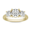 Lab Grown Diamond Ring – 3 Carat Three Stone Ring | 14K Gold Handcrafted Jewelry