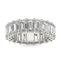 Emerald Lab Diamond Ring – Classic Eternity Band 6 1/4 CTW | 14K White Gold