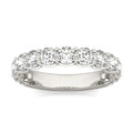 Lab Grown Diamond Ring – 2.07 CTW Round Cut Diamonds | 14K White Gold Half Eternity Band