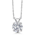 Lab Grown Diamond Pendant – 1.5 Carat Round Diamond Necklace | 14K Gold Necklace