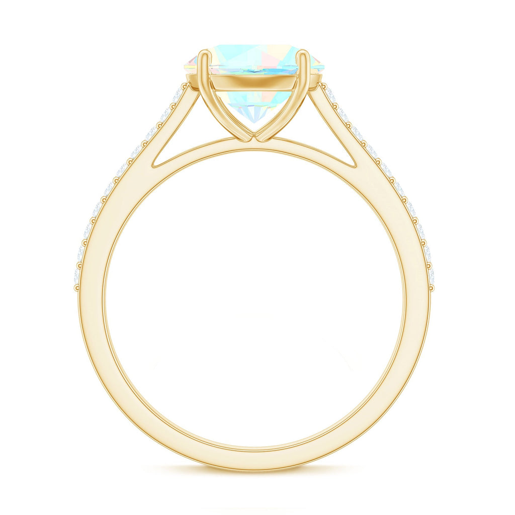 2 Carat Ethiopian Opal Diamond Engagement Ring with Certificate