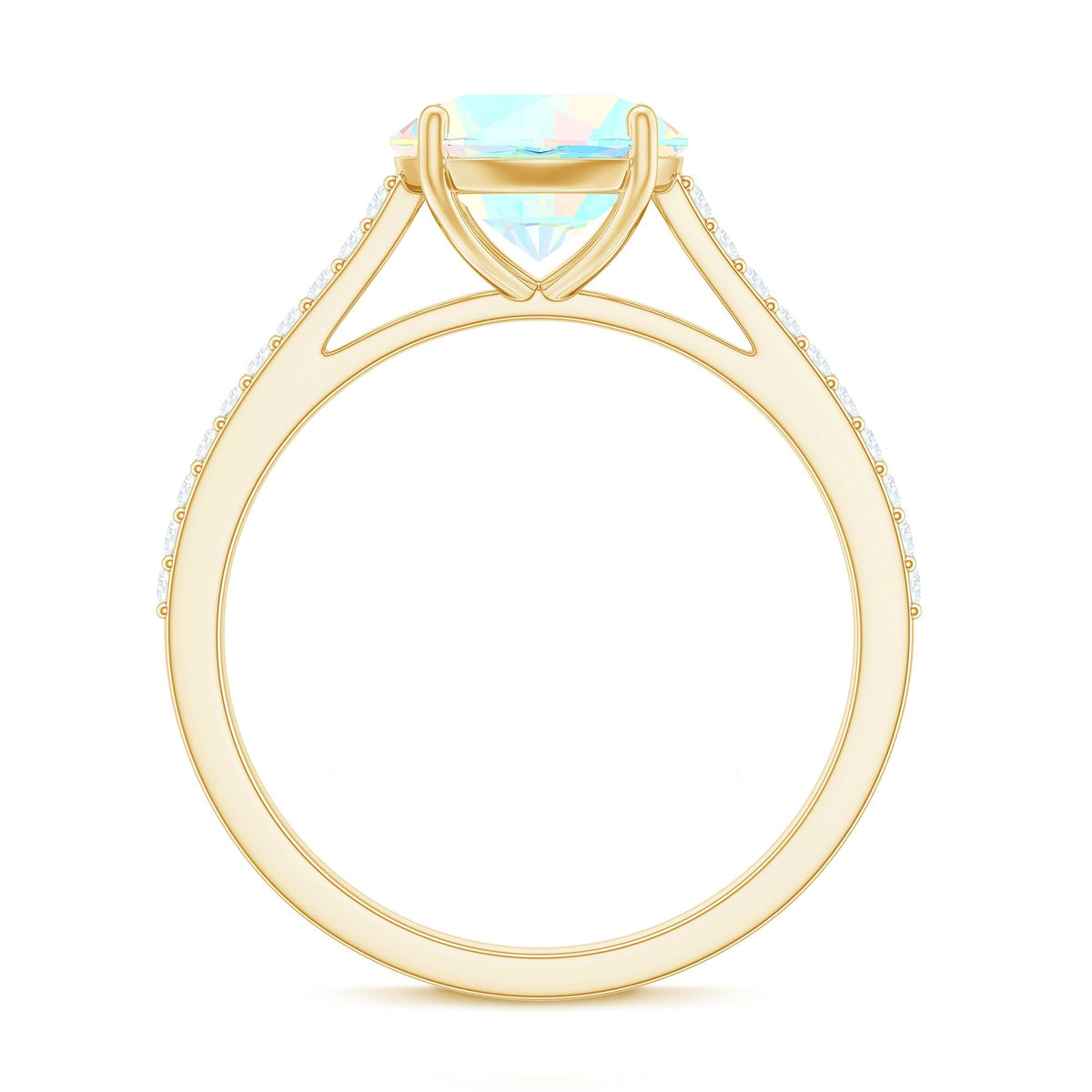 2 Carat Ethiopian Opal Diamond Engagement Ring with Certificate