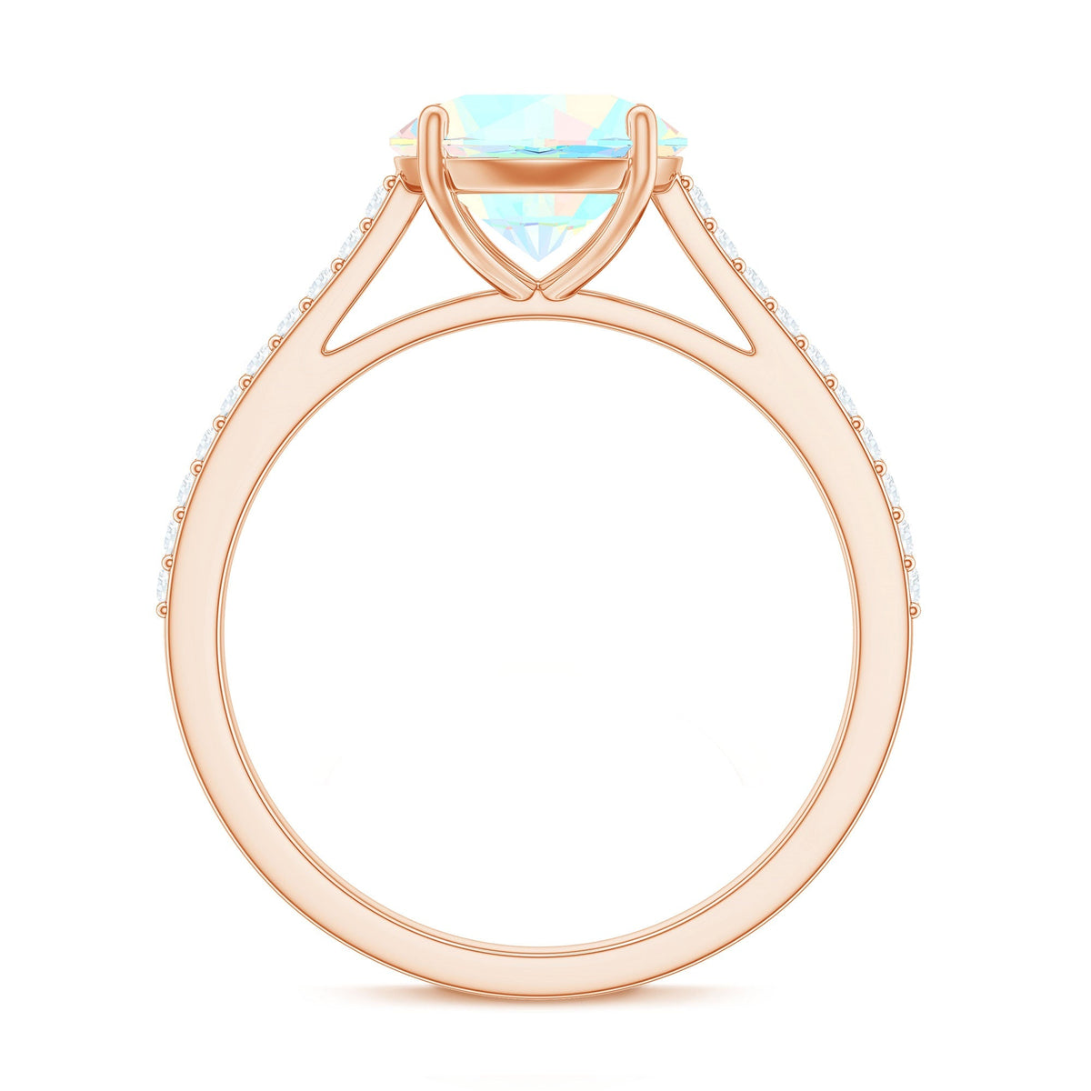 2 Carat Ethiopian Opal Diamond Engagement Ring with Certificate