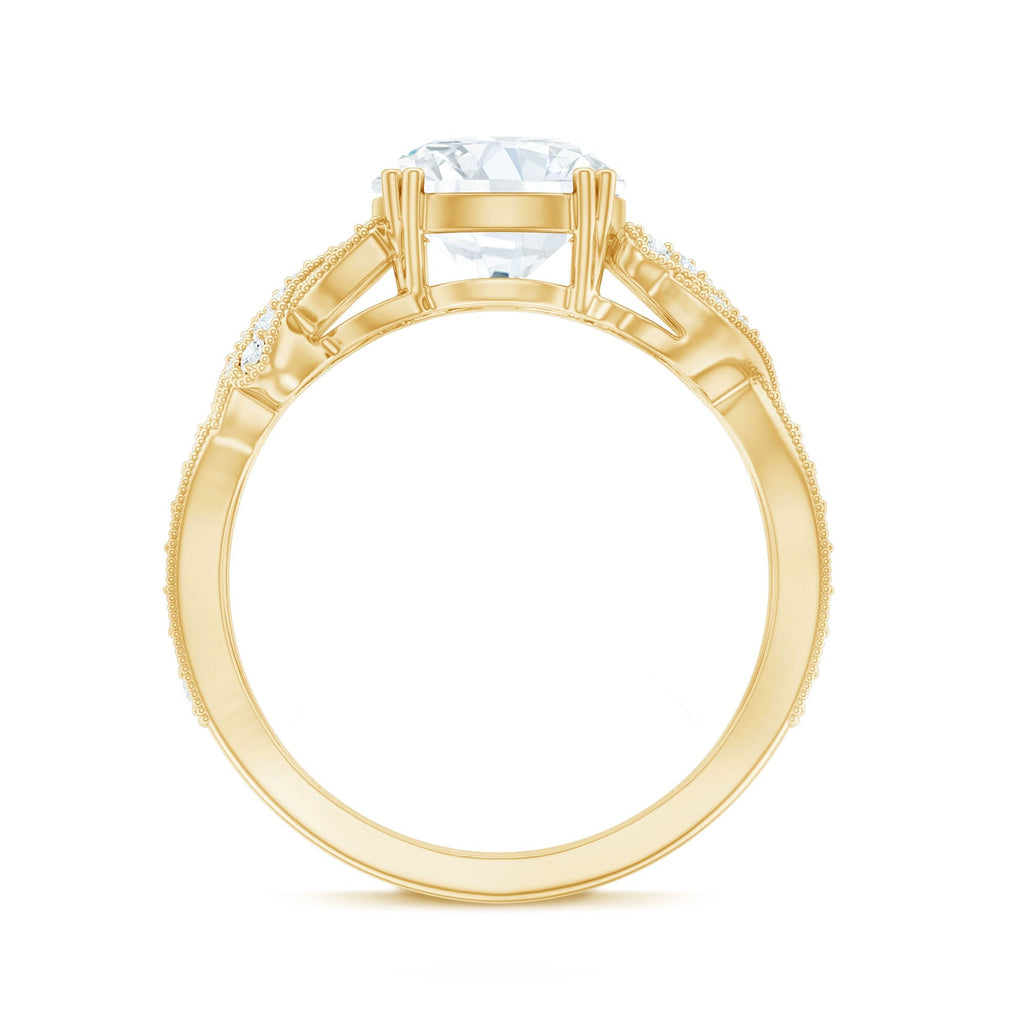 2 Carat Solitaire Lab Grown Diamond Non Traditional Engagement Ring