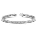 Moissanite Tennis Bracelet – 20 CTW Emerald Cut Stones | 14K Gold Plated Jewelry