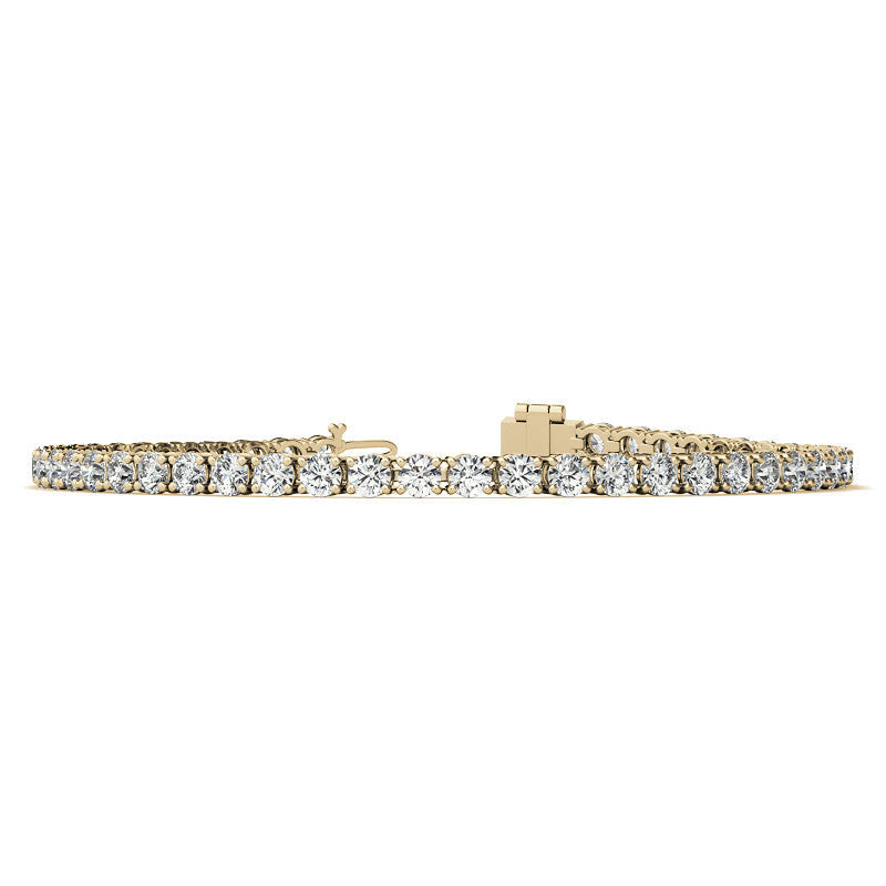 Lab Grown Diamond Bracelet – 8.5 Carat Tennis Bracelet | 14k White & Yellow Gold