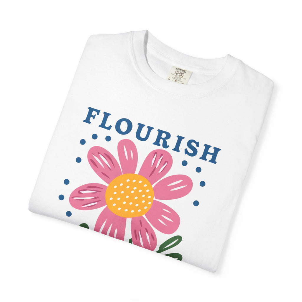Christian Flower Tee – Uplifting Faith Apparel With Hand-Drawn Florals & Scripture