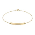 Engraved Bar Anklet - Personalized Name Anklet Bar | Gold Ankle Chain Gift