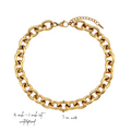 Bold Link Chain Necklace - 18k Gold Waterproof