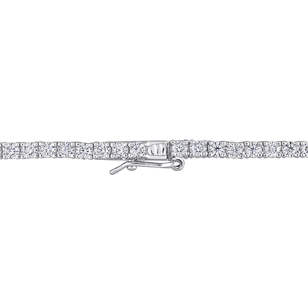 Moissanite Tennis Necklace – 12.5 Ct Round Cut Created Stones | 14K Gold Chain