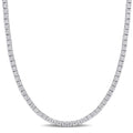 Moissanite Tennis Necklace – 12.5 Ct Round Cut Created Stones | 14K Gold Chain