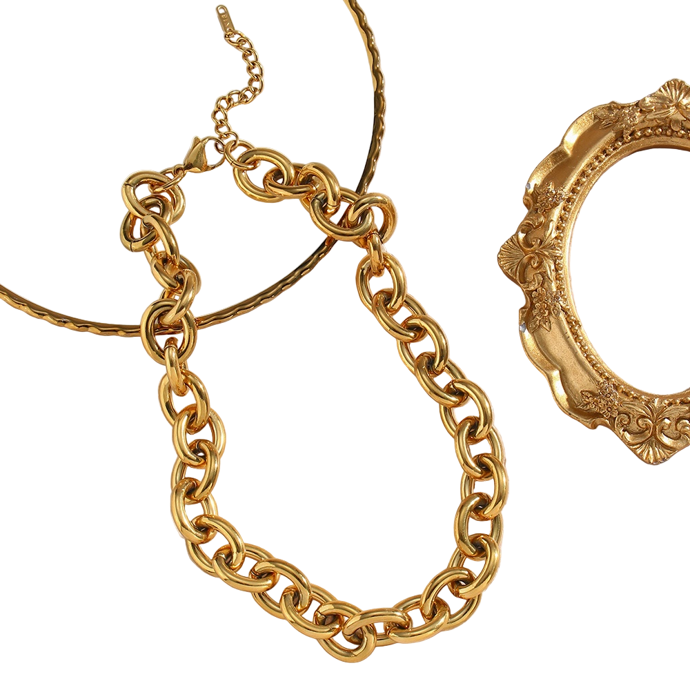 Bold Link Chain Bracelet - 18k Gold Waterproof