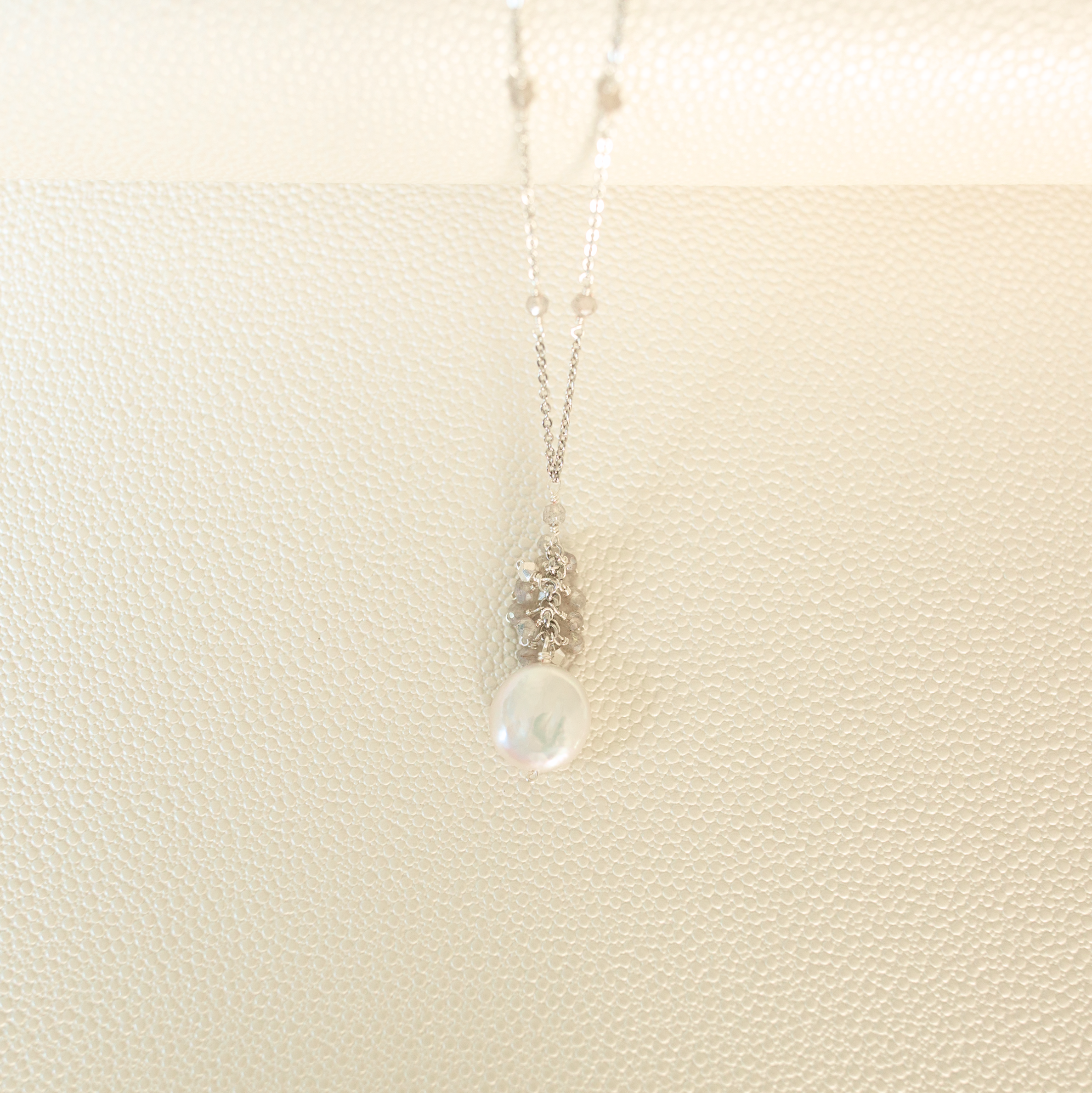 Silver Coin Pearl Necklace – Adjustable Freshwater Pearl Jewelry With Gold Vermeil Chain