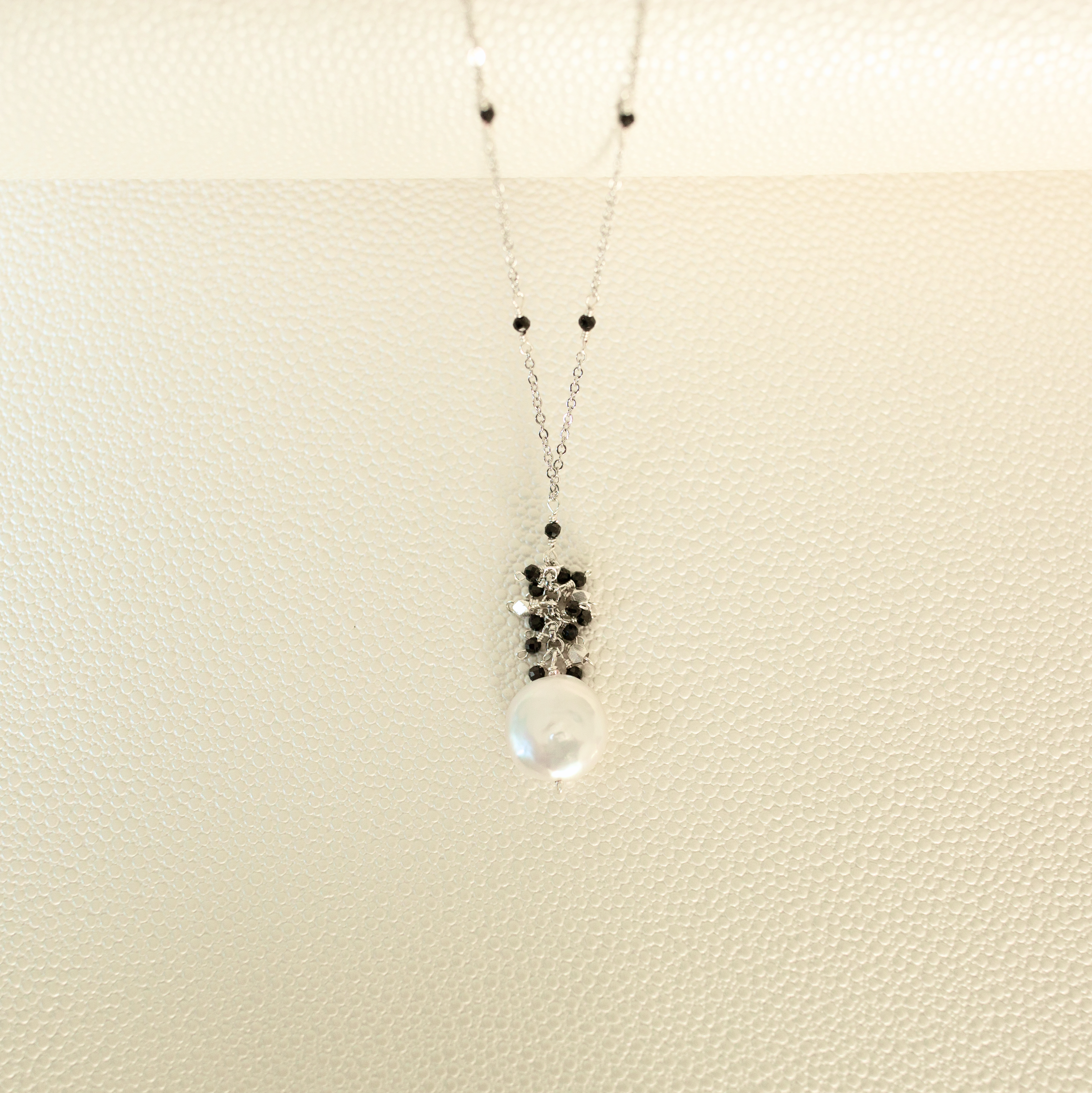 Silver Coin Pearl Necklace – Adjustable Freshwater Pearl Jewelry With Gold Vermeil Chain