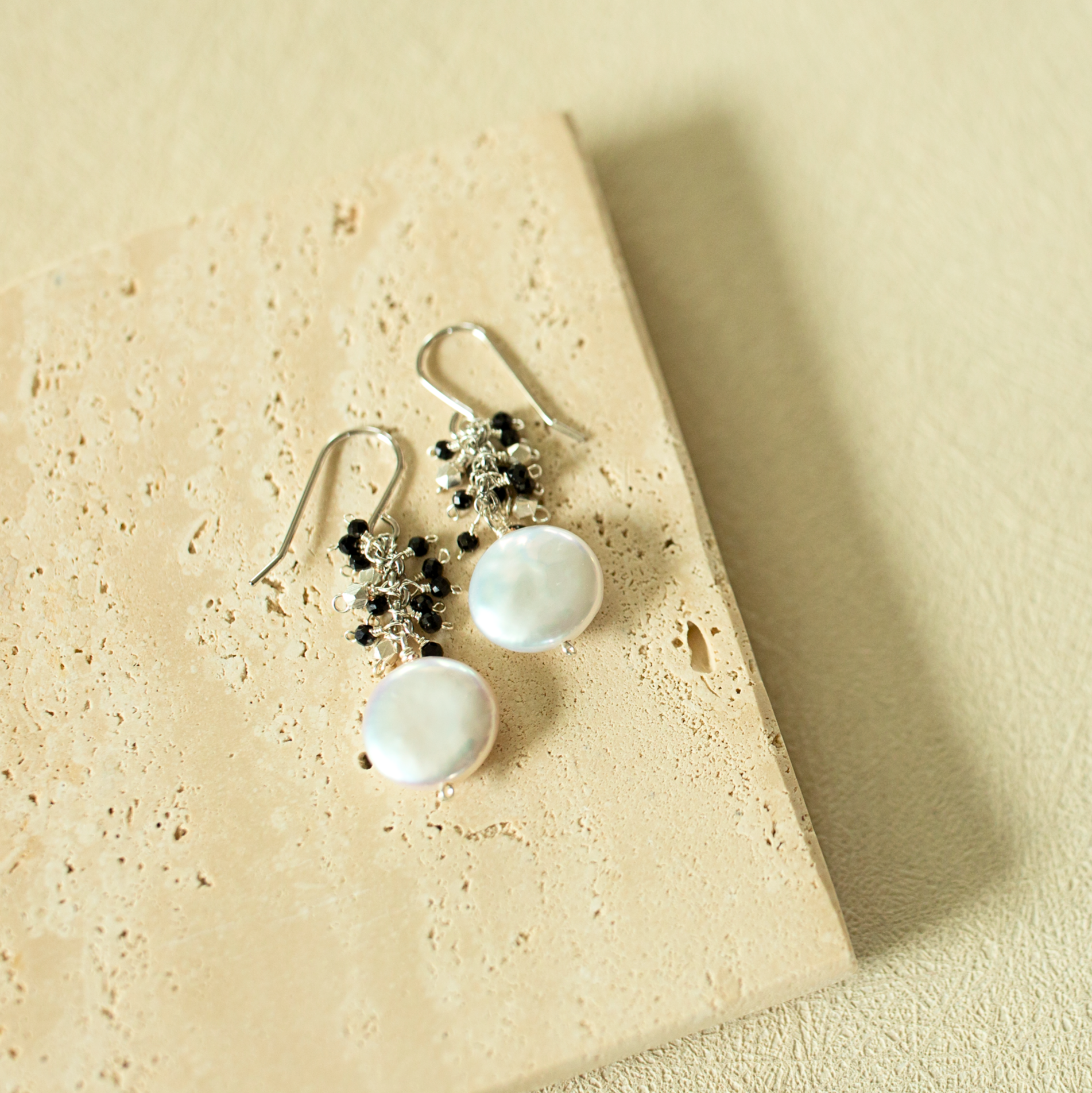 Silver Marea Earrings – Handmade 925 Silver Earrings with Freshwater Pearls
