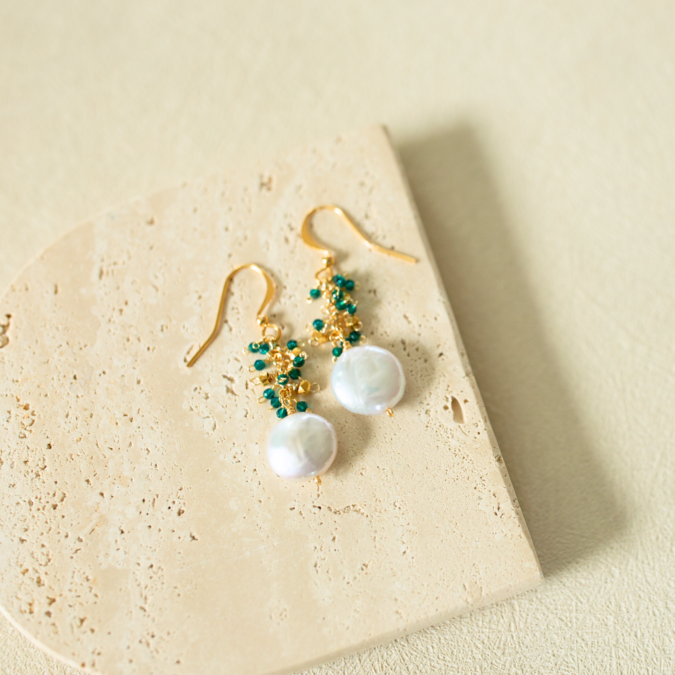 Silver Marea Earrings – Handmade 925 Silver Earrings with Freshwater Pearls