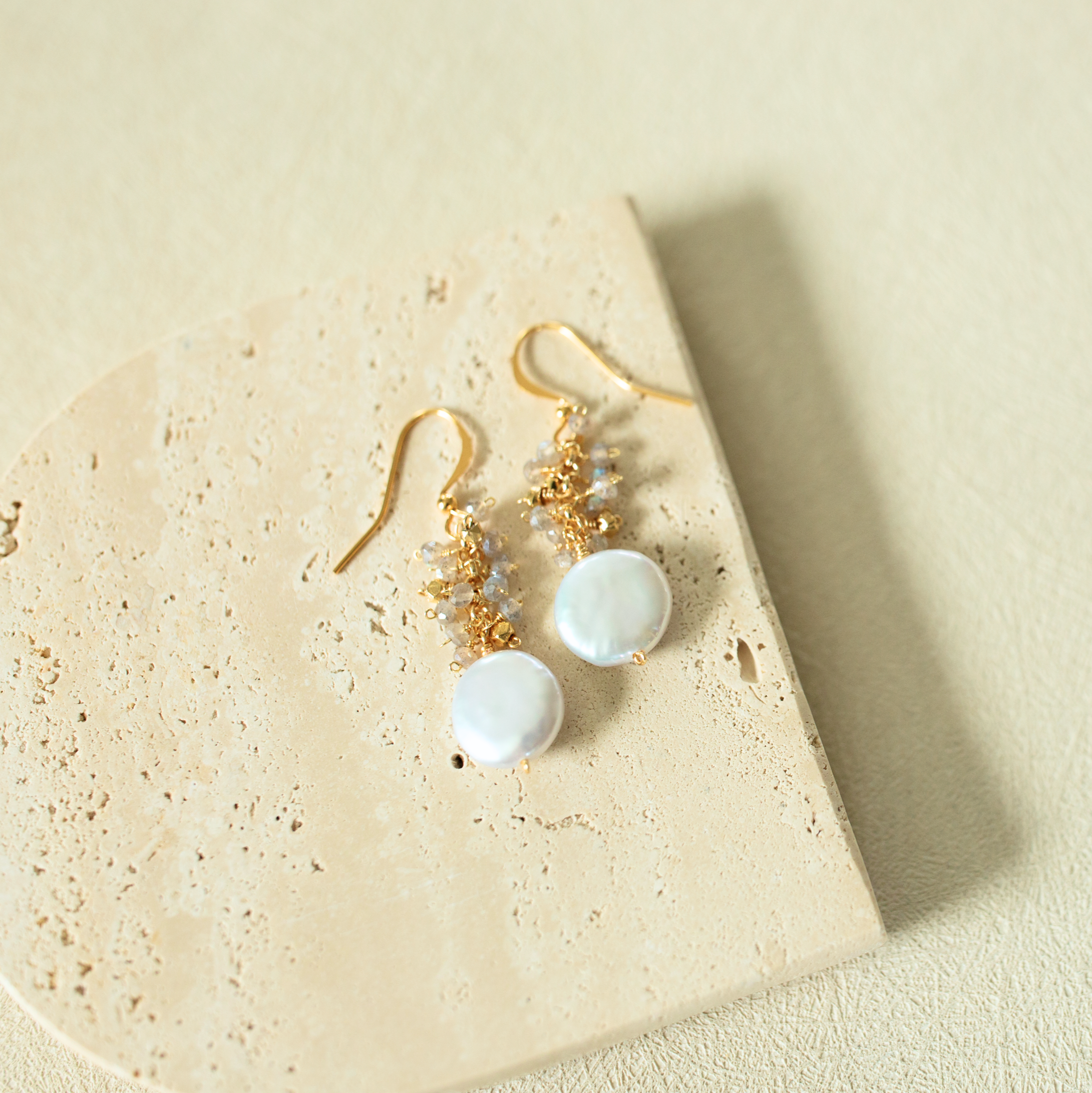 Gold Vermeil Earrings – Handmade Coin Pearl Earrings With Freshwater Pearls