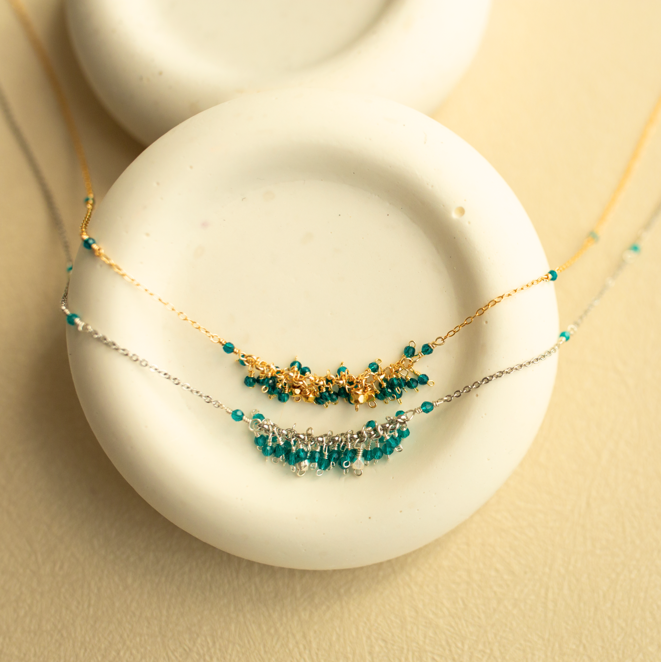 Rainbow Reign Necklace – Adjustable Gold Plated Multi-Colored Gemstone Pendant