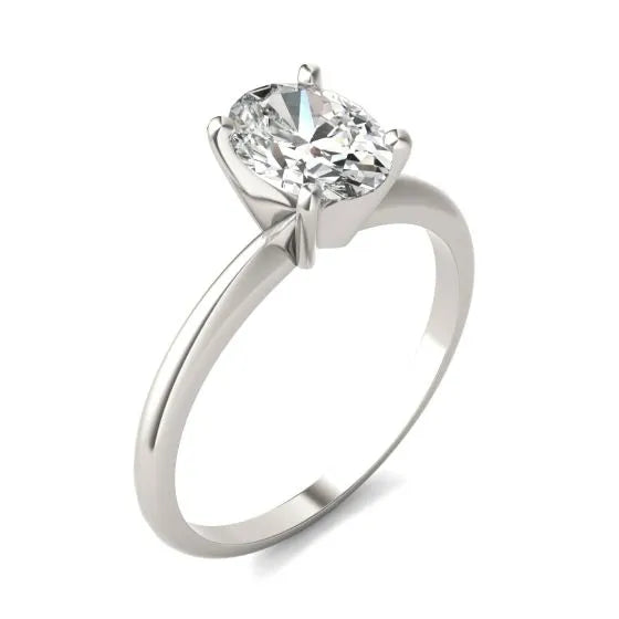 Lab Grown Diamond Ring – 1.5 Carat Oval Cut Solitaire Engagement Ring USA