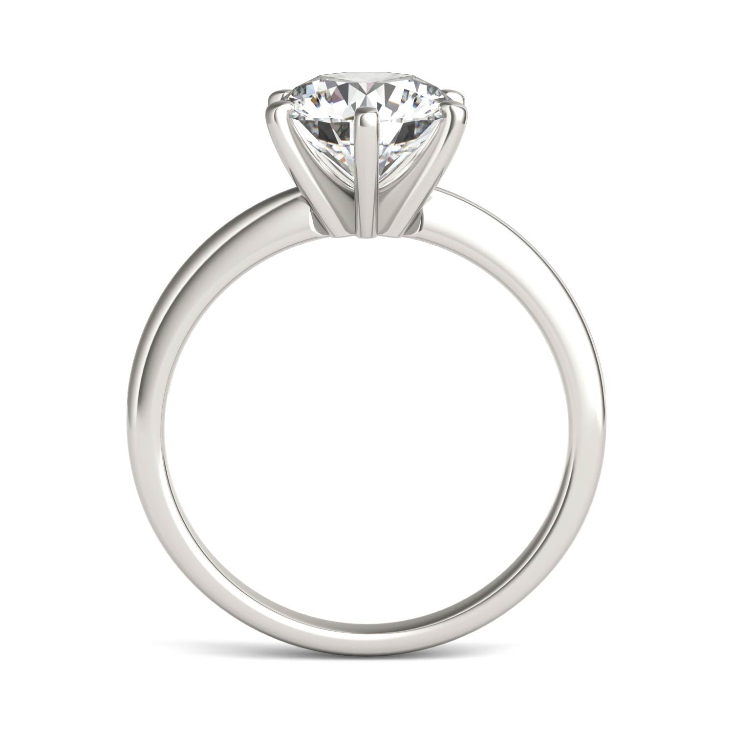 Lab Grown Diamond Ring – 2 Carat Solitaire in 14K White Gold | AGI Certified