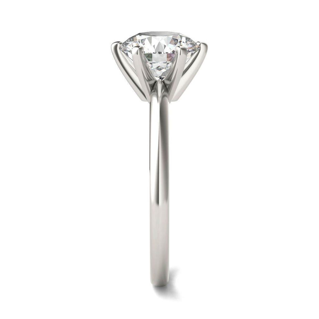 Lab Grown Diamond Ring – 2 Carat Solitaire in 14K White Gold | AGI Certified
