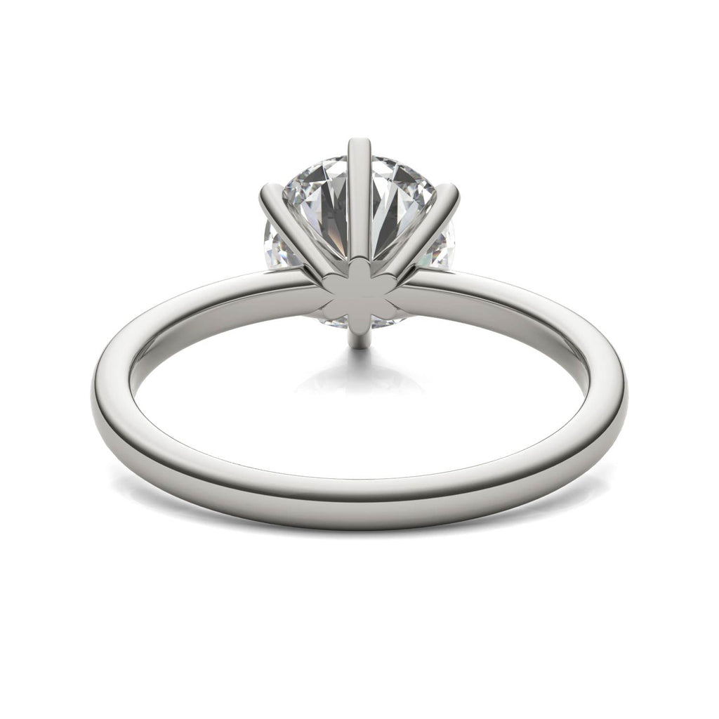 Lab Grown Diamond Ring – 2 Carat Round Cut Solitaire Engagement Band | 14K White Gold