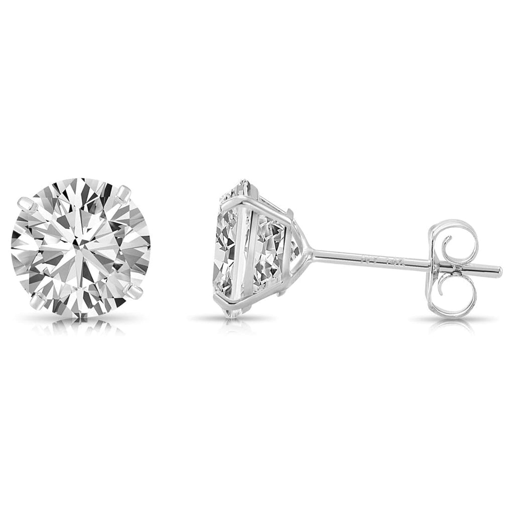 Lab Grown Diamond Earrings – 2 Carat Studs | 14K Gold, AGI Certified VS Clarity