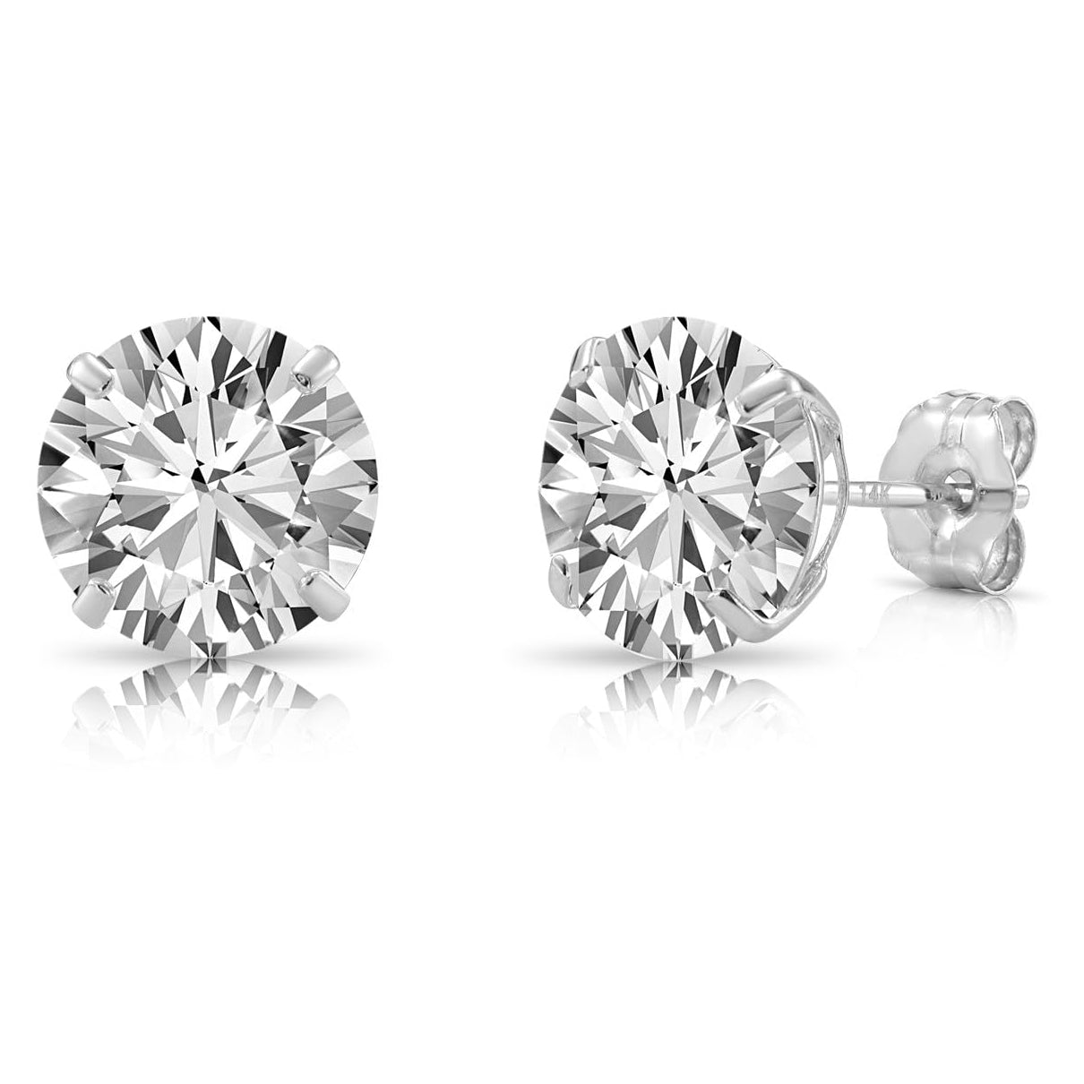 Lab Grown Diamond Earrings – 2 Carat Studs | 14K Gold, AGI Certified VS Clarity