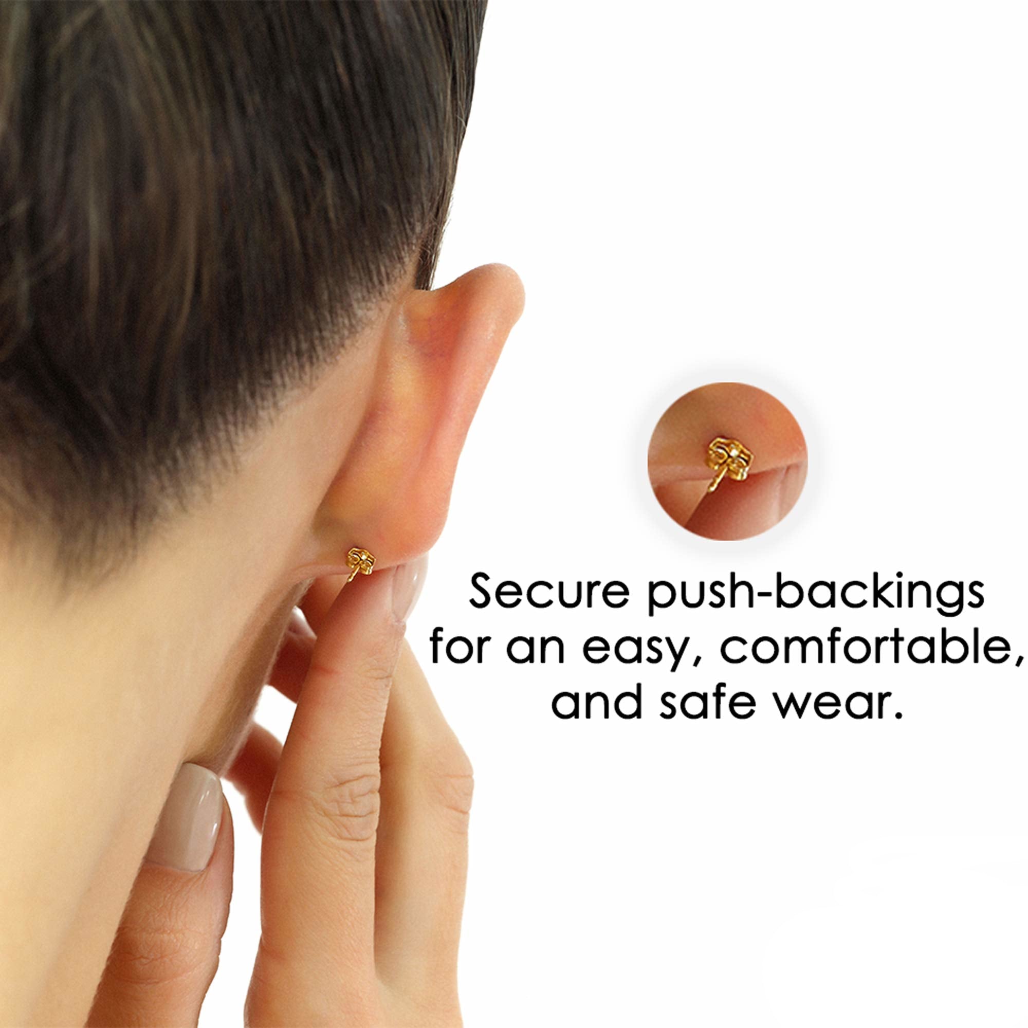Lab Grown Diamond Earrings – 2 Carat Studs | 14K Gold, AGI Certified VS Clarity