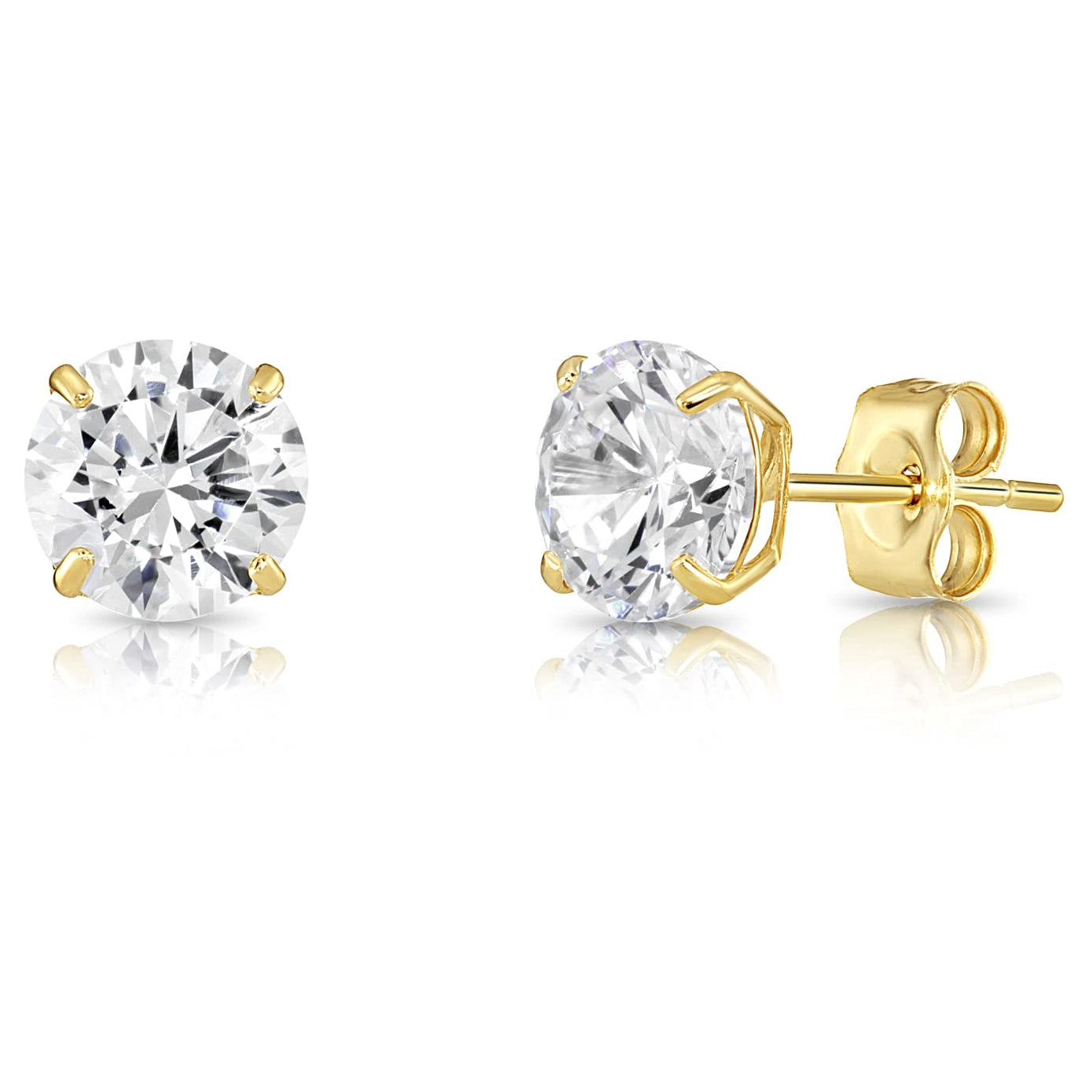 Lab Grown Diamond Earrings – 2 Carat Studs | 14K Gold, AGI Certified VS Clarity