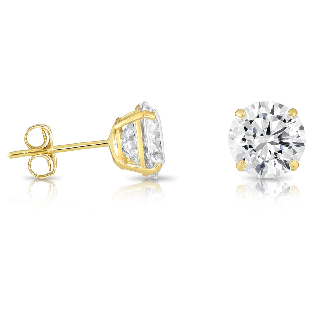 Lab Grown Diamond Earrings – 2 Carat Studs | 14K Gold, AGI Certified VS Clarity