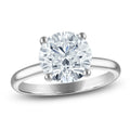 Lab-Grown Diamond Ring – 3.5 Carat Round Solitaire | 14K White Gold Classic Design