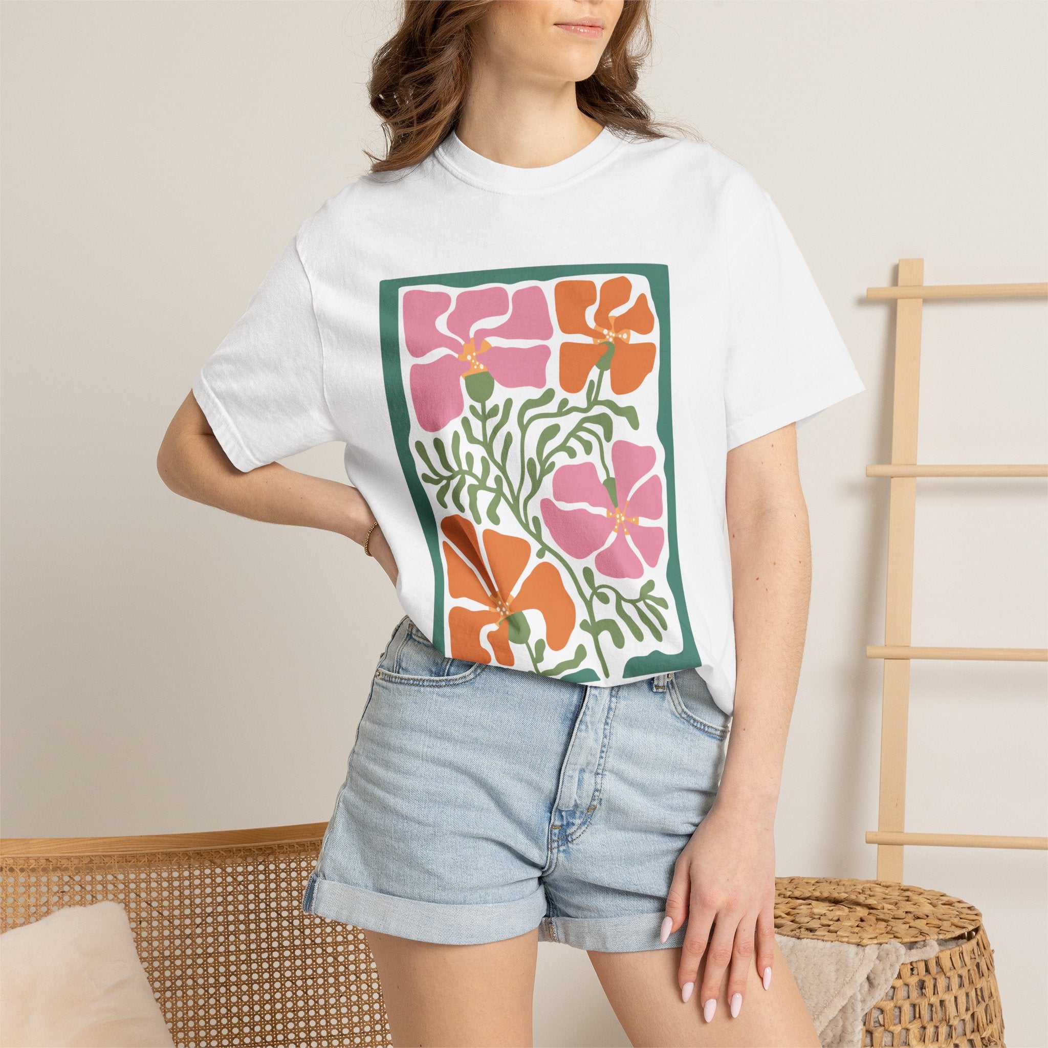 Bold Bloom Tee – Artistic Floral T-Shirt With Vibrant Flower Print | Soft Cotton Fabric