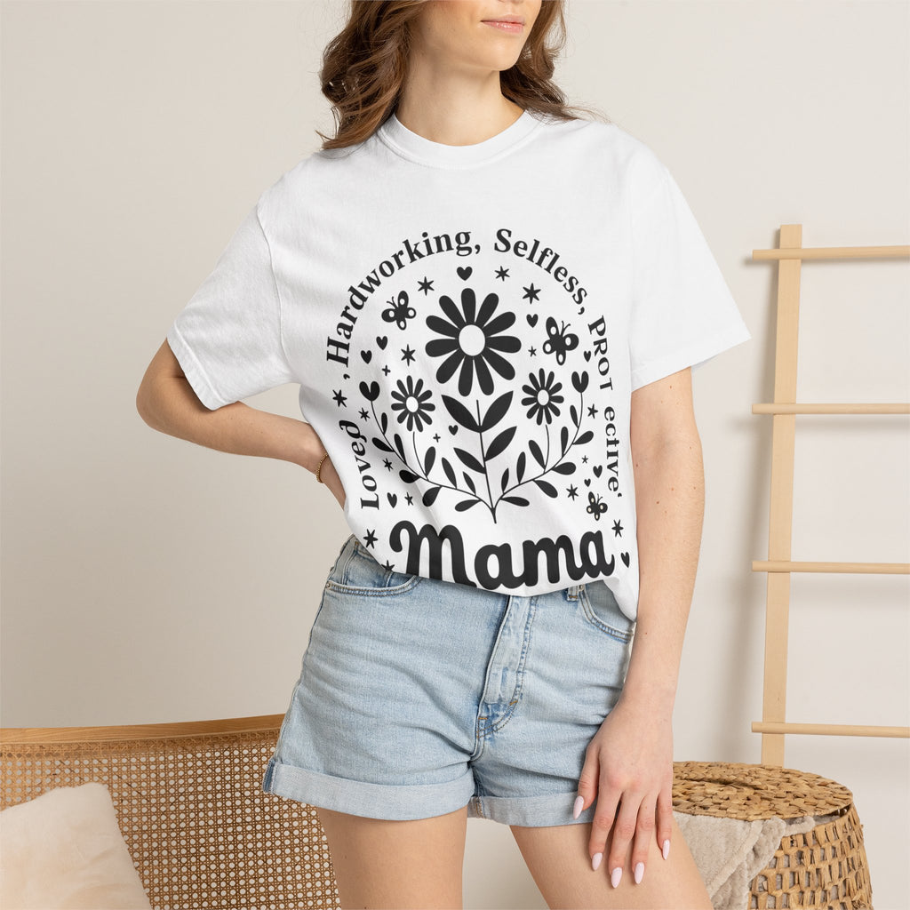 Mama Traits Floral Tee – Soft Cotton Unisex Casual Shirt | Gift for Mom