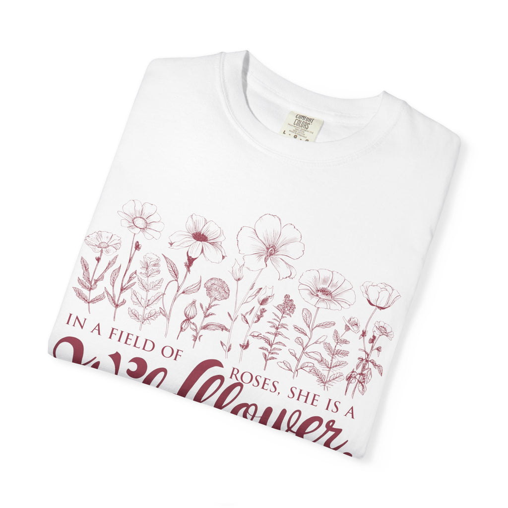 Wildflower Graphic Tee – Soft Cotton Botanical T-Shirt | Comfortable Casual Wear