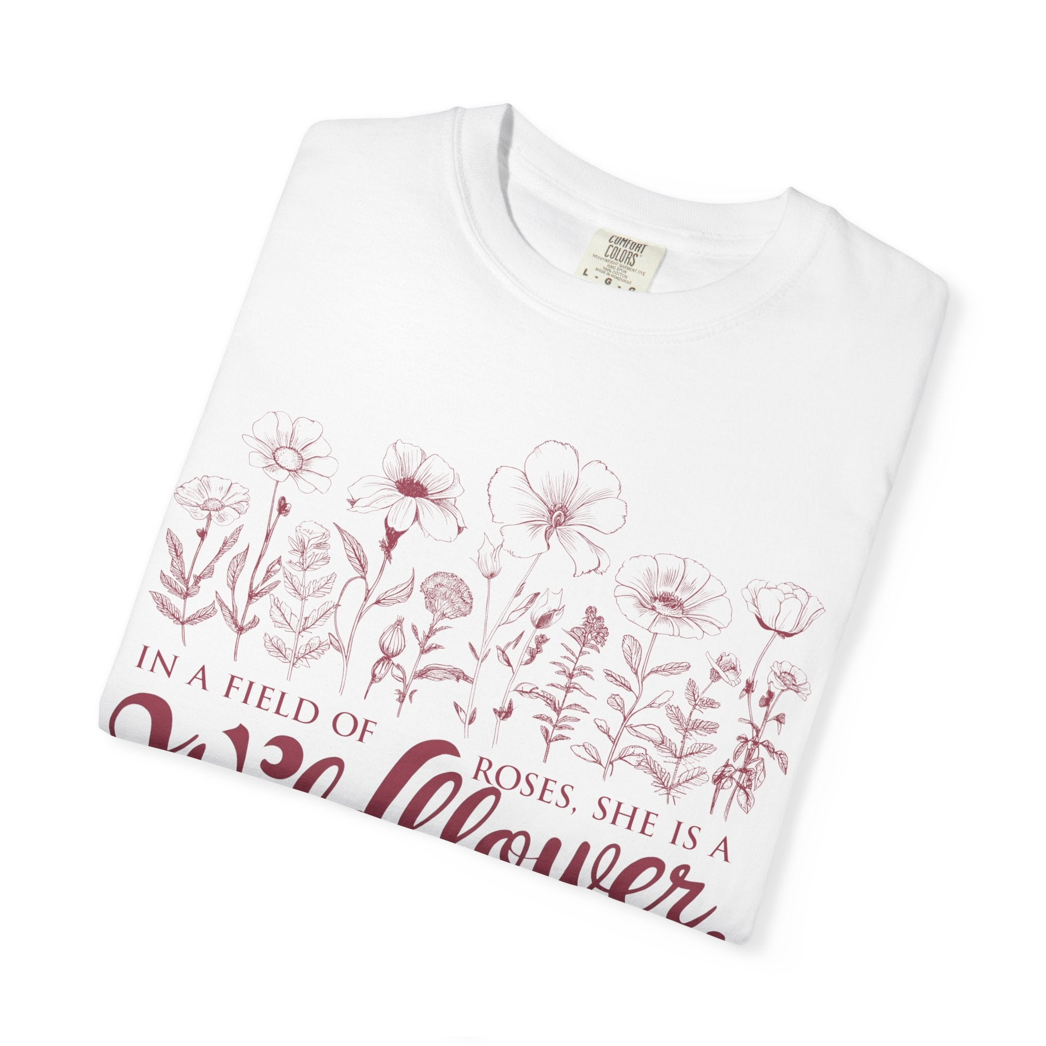 Wildflower Graphic Tee – Soft Cotton Botanical T-Shirt | Comfortable Casual Wear