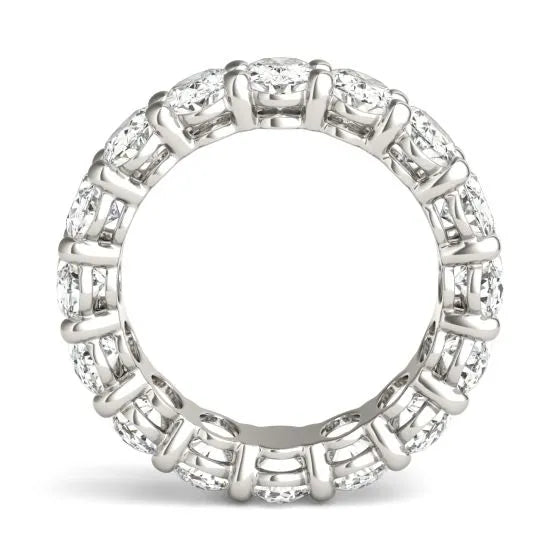 Oval Lab Diamond Ring – Classic Eternity Band | 5 5/8 Carat White Gold Ring