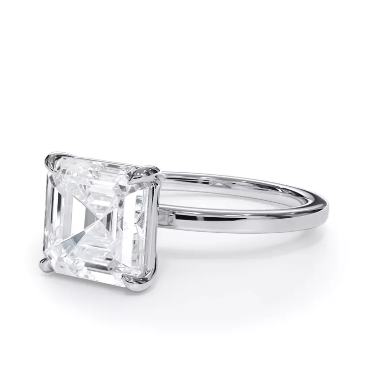 Lab Grown Diamond Ring – 3 CTW Solitaire Engagement Ring | 14K White Gold Band
