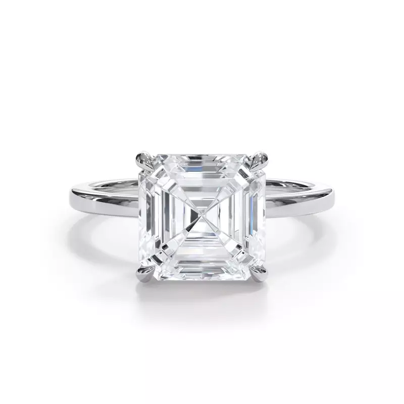 Lab Grown Diamond Ring – 3 CTW Solitaire Engagement Ring | 14K White Gold Band