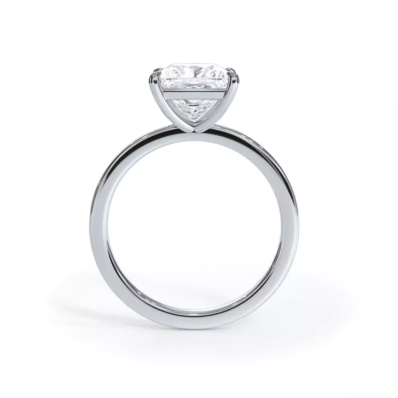 Lab Grown Diamond Ring – 3 CTW Solitaire Engagement Ring | 14K White Gold Band