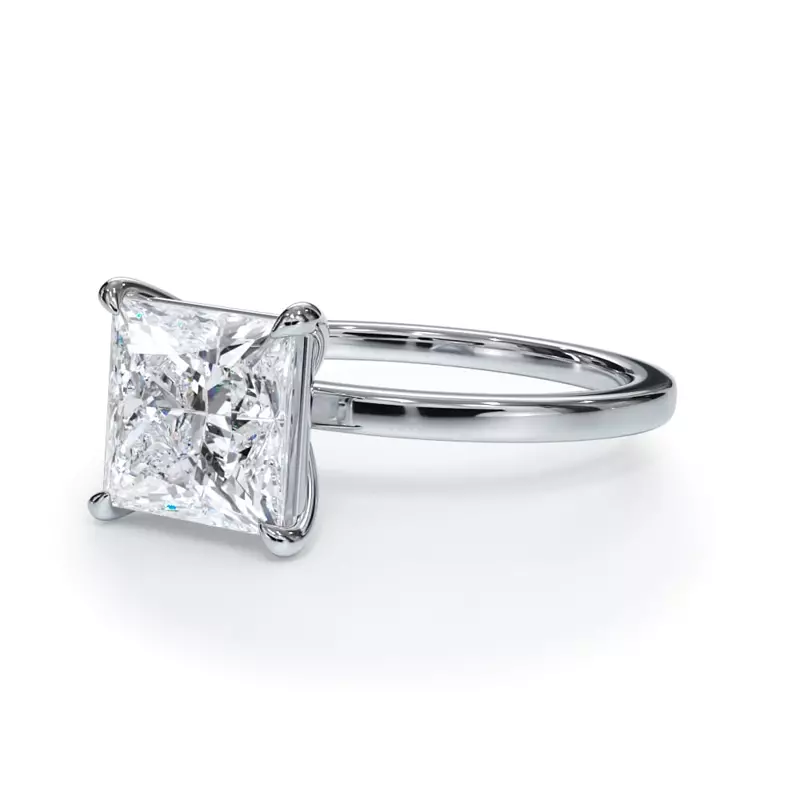 Lab Grown Diamond Ring – 3 CTW Solitaire Engagement Ring | 14K White Gold Band