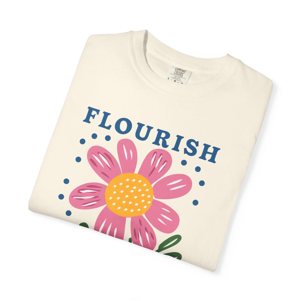 Christian Flower Tee – Uplifting Faith Apparel With Hand-Drawn Florals & Scripture