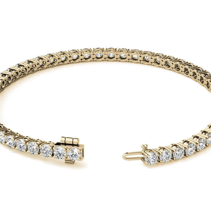 Lab Grown Diamond Bracelet – 8.5 Carat Tennis Bracelet | 14k White & Yellow Gold