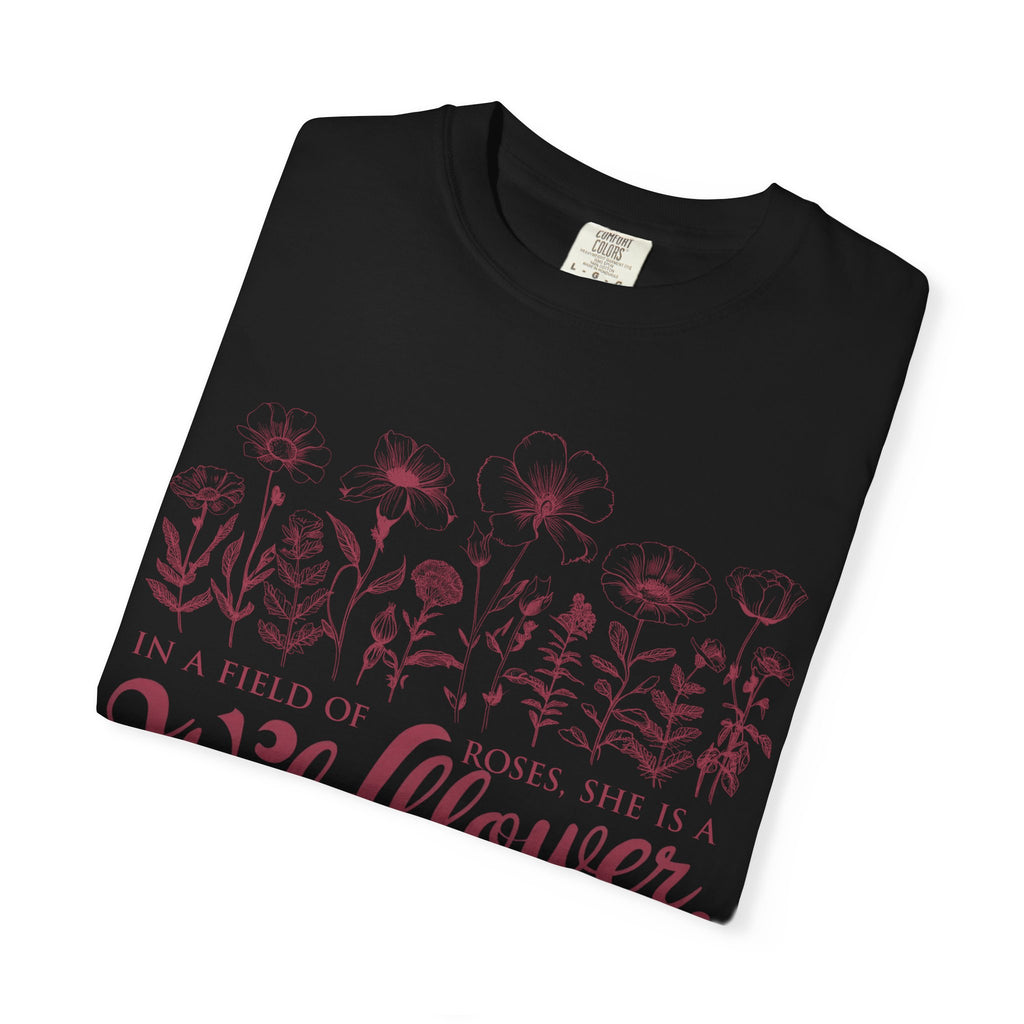 Wildflower Graphic Tee – Soft Cotton Botanical T-Shirt | Comfortable Casual Wear