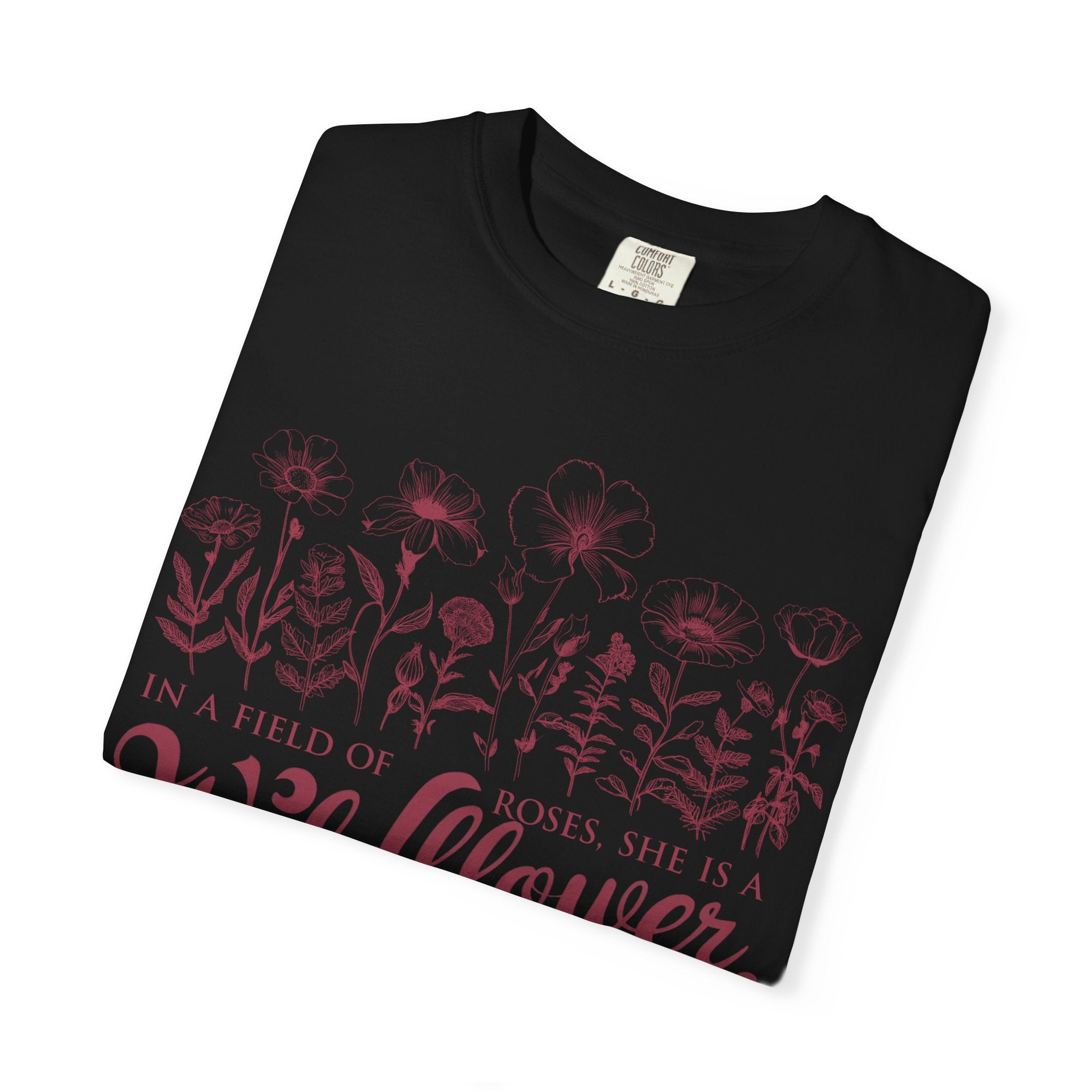 Wildflower Graphic Tee – Soft Cotton Botanical T-Shirt | Comfortable Casual Wear